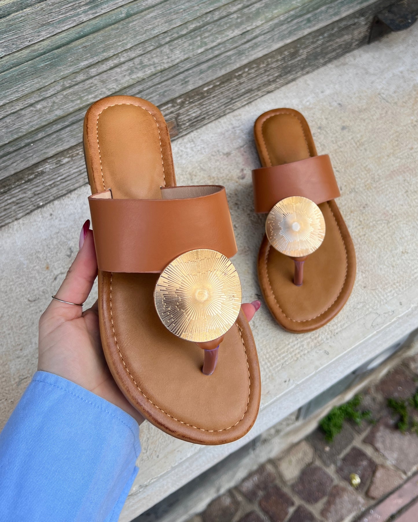 Infradito Moneta Camel