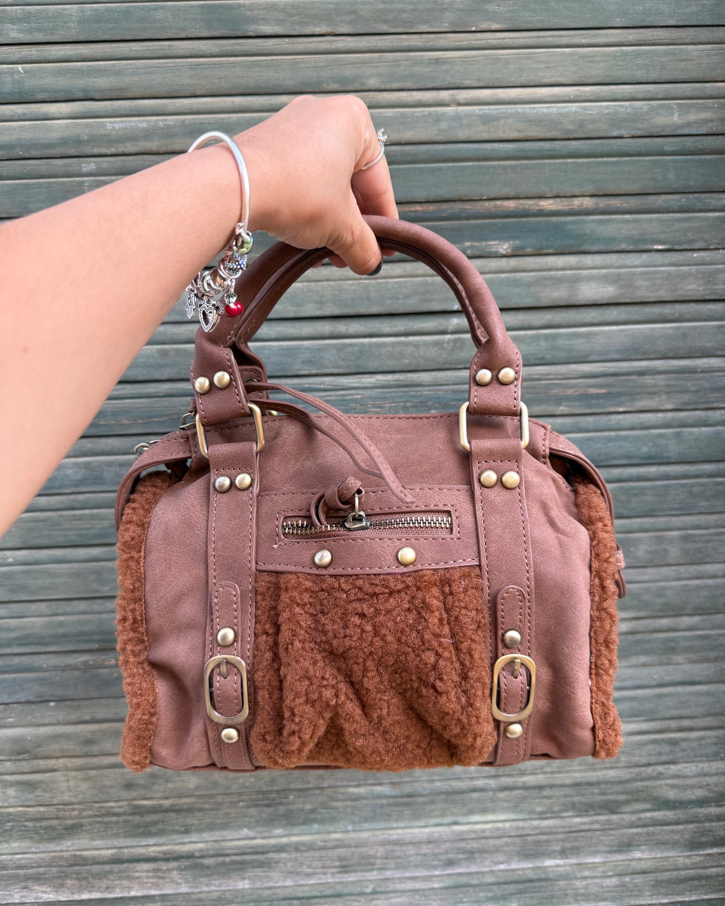 Borsa Angelica Pelo Camel
