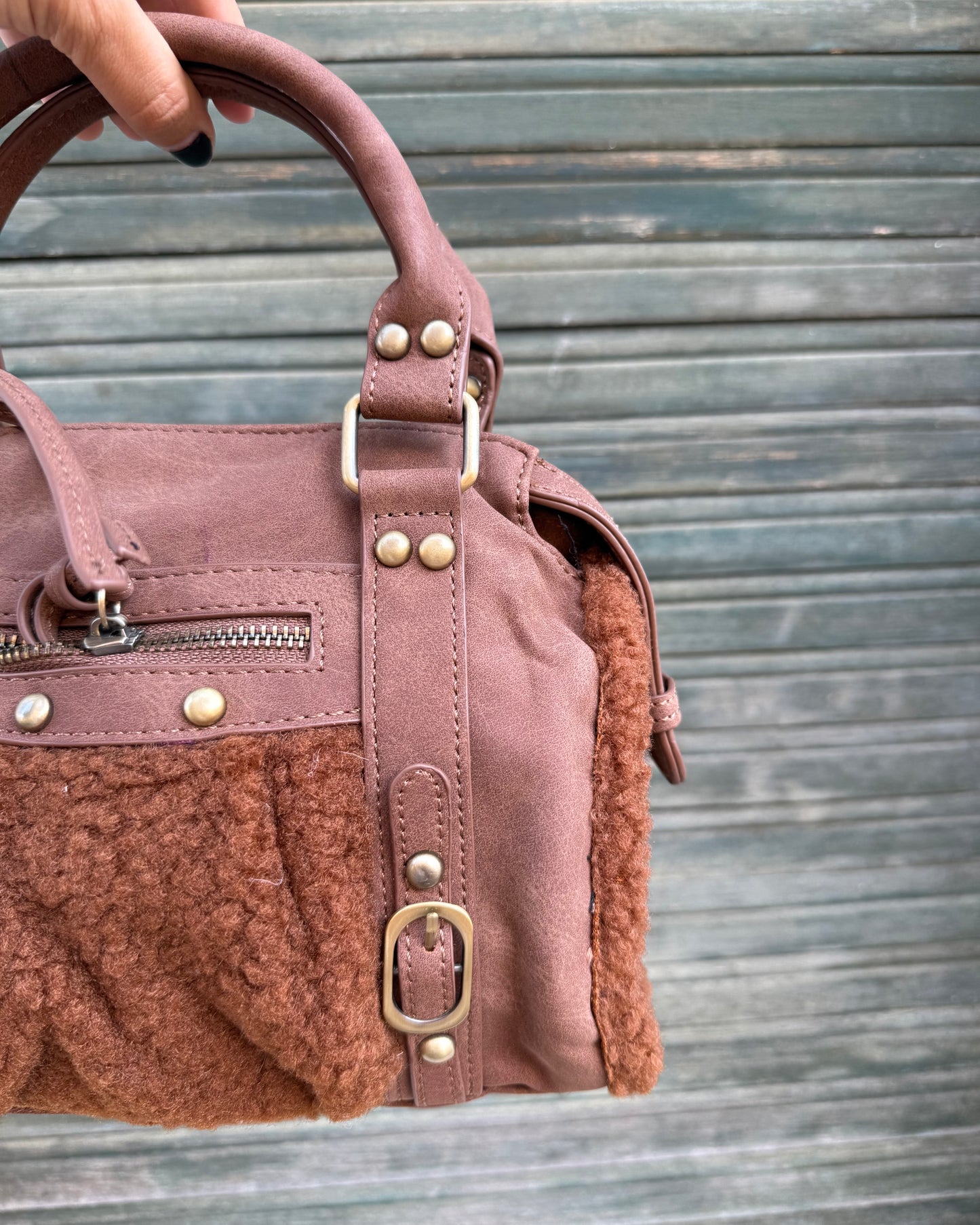 Borsa Angelica Pelo Camel