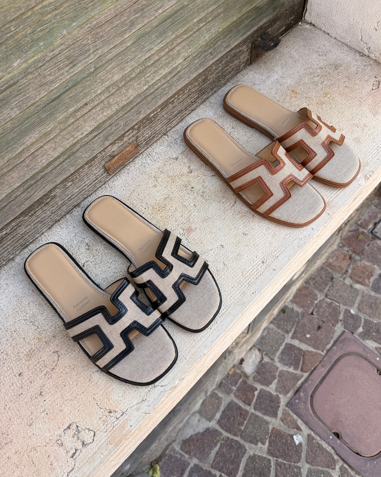 Ciabatta Fashion Bicolor Camel