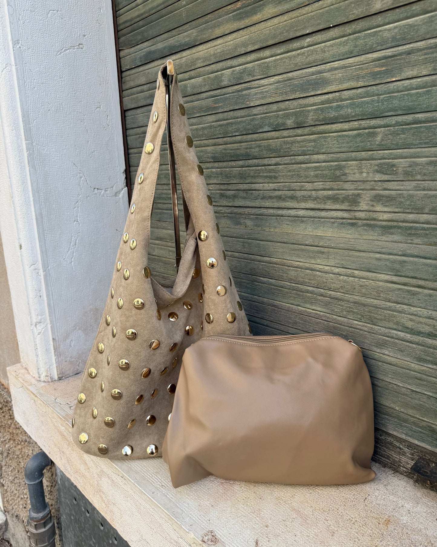 Borsa Borchie Big Beige