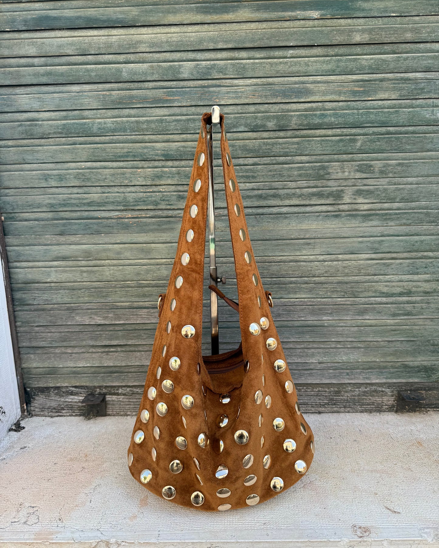 Borsa Borchie Small Camel