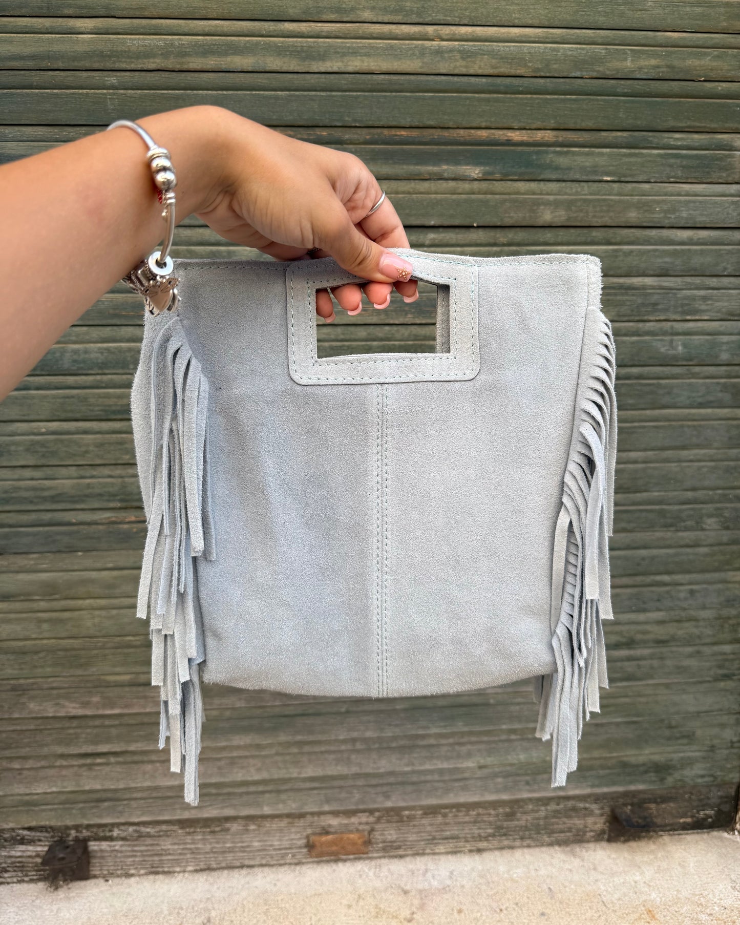 Borsa Cheyenne Vera Pelle Azzurra