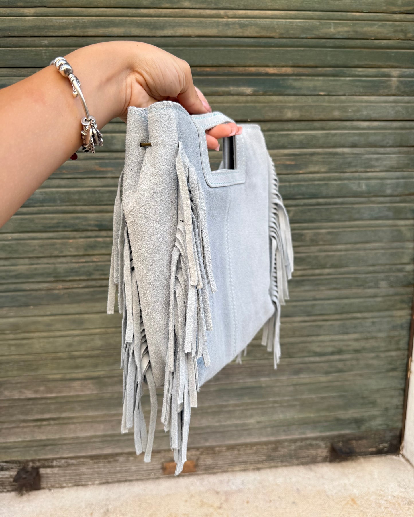 Borsa Cheyenne Vera Pelle Azzurra