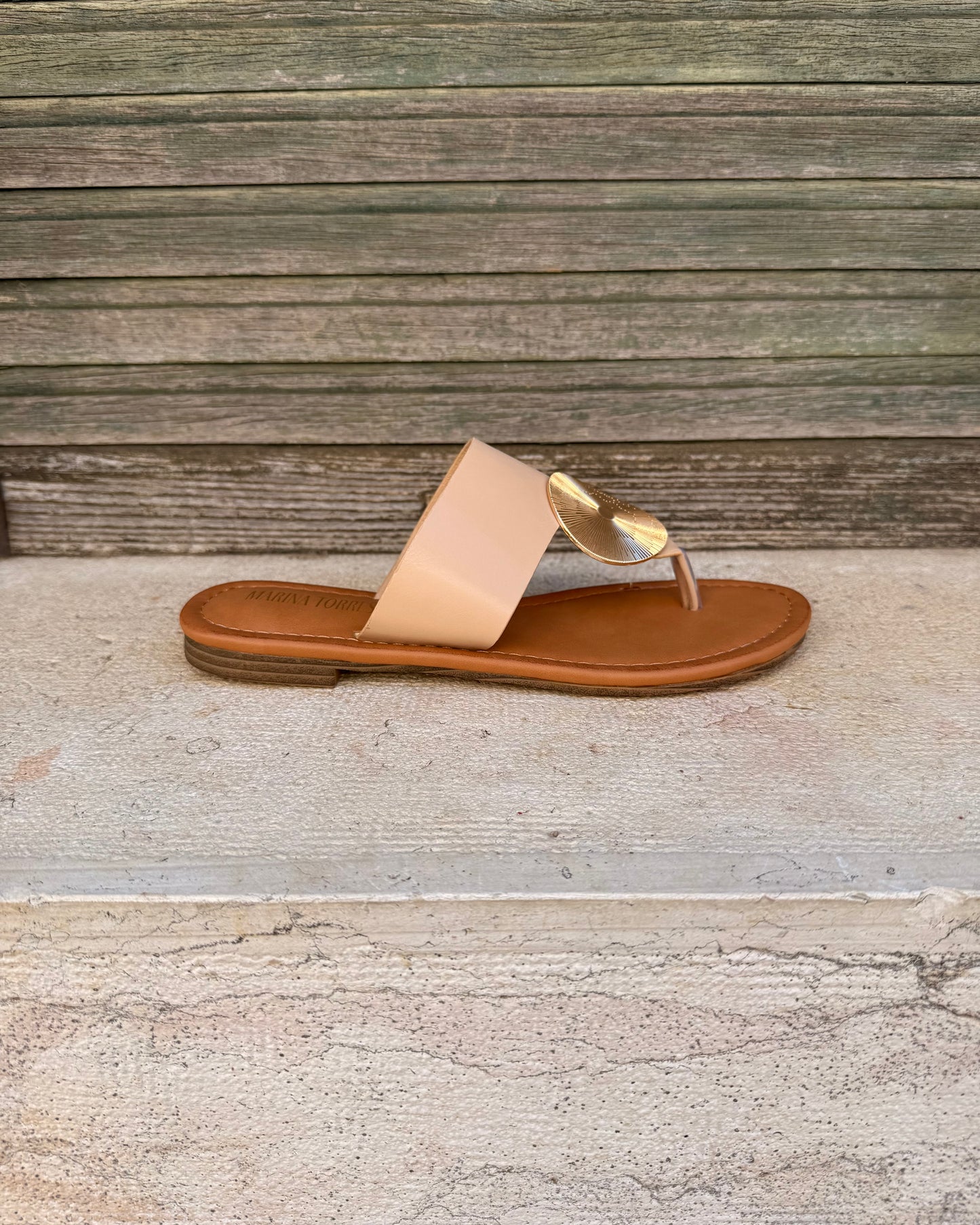 Infradito Moneta Beige