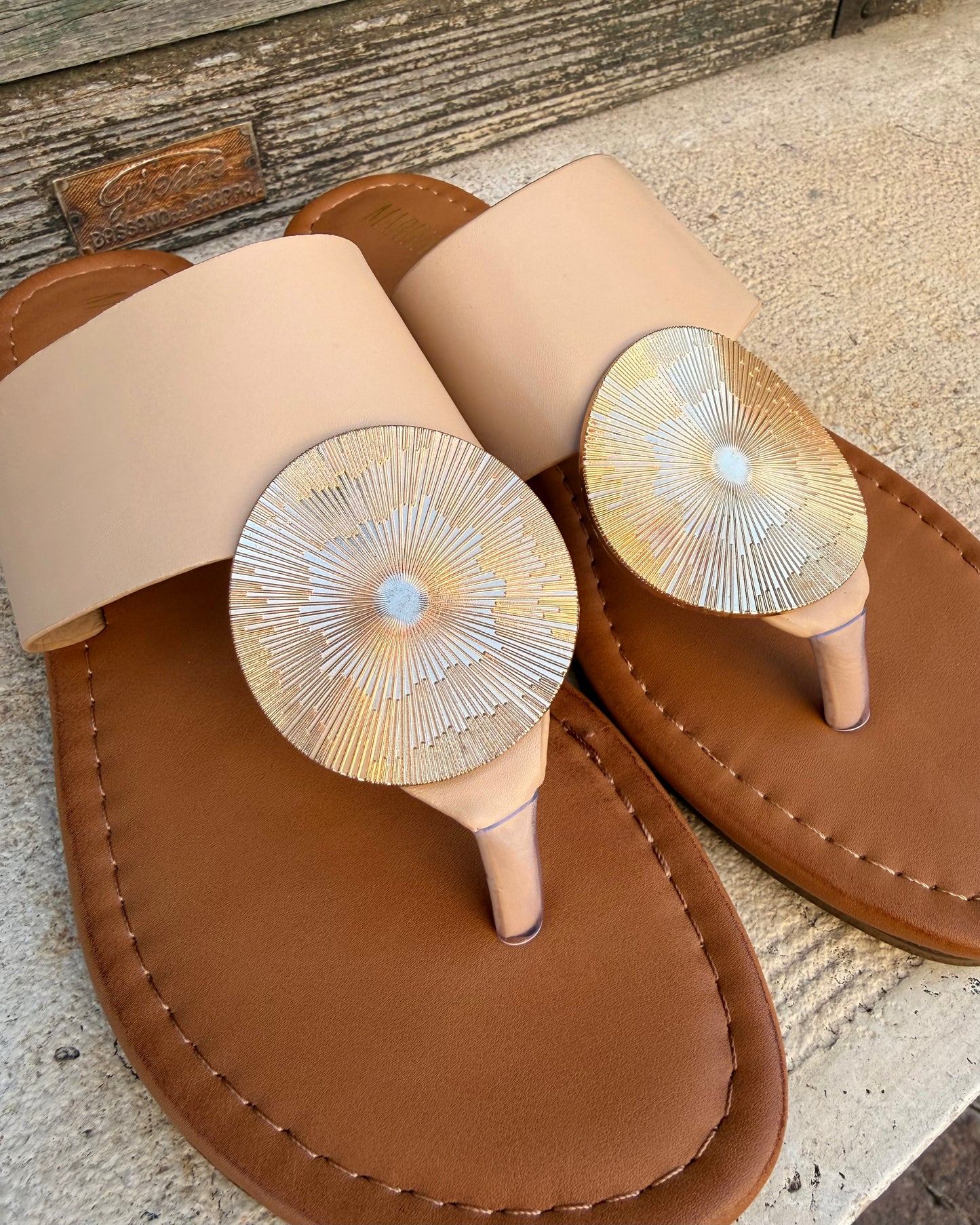 Infradito Moneta Beige