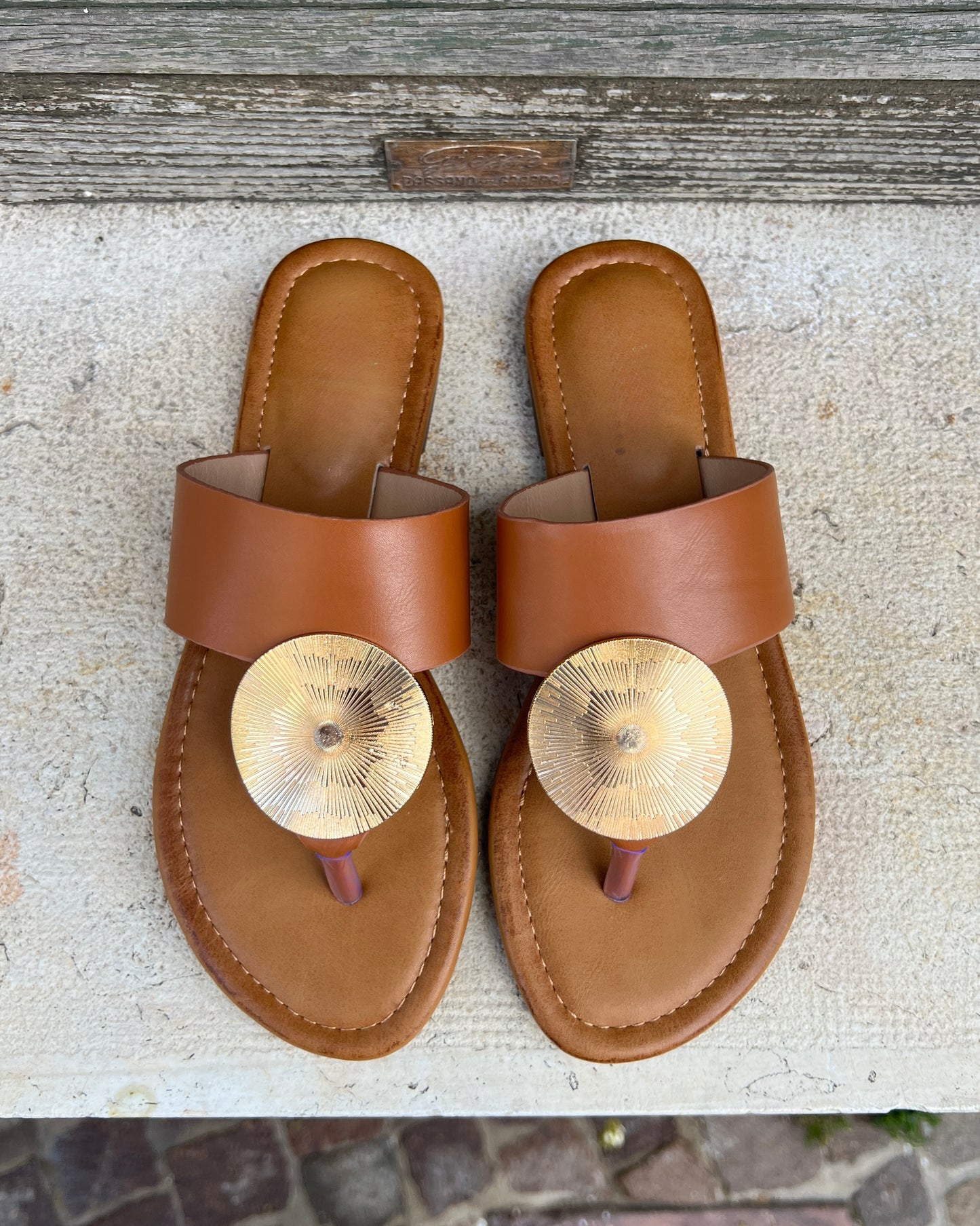 Infradito Moneta Camel