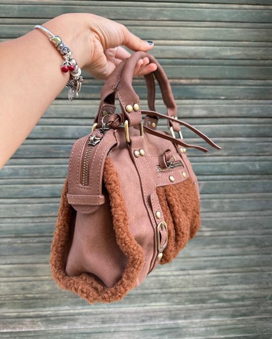 Borsa Angelica Pelo Camel