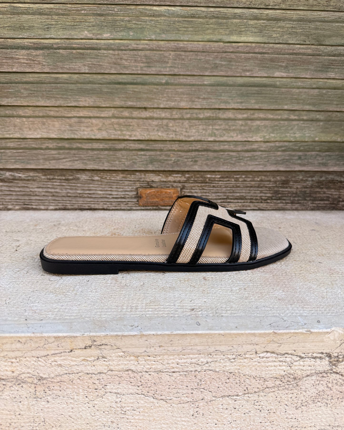Ciabatta Fashion Bicolor Nera