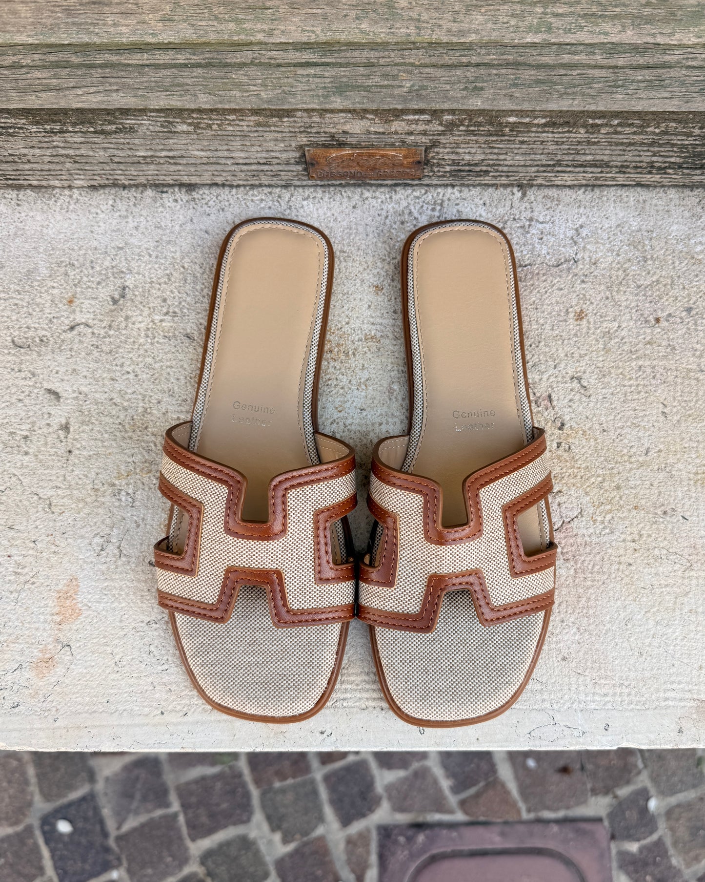 Ciabatta Fashion Bicolor Camel
