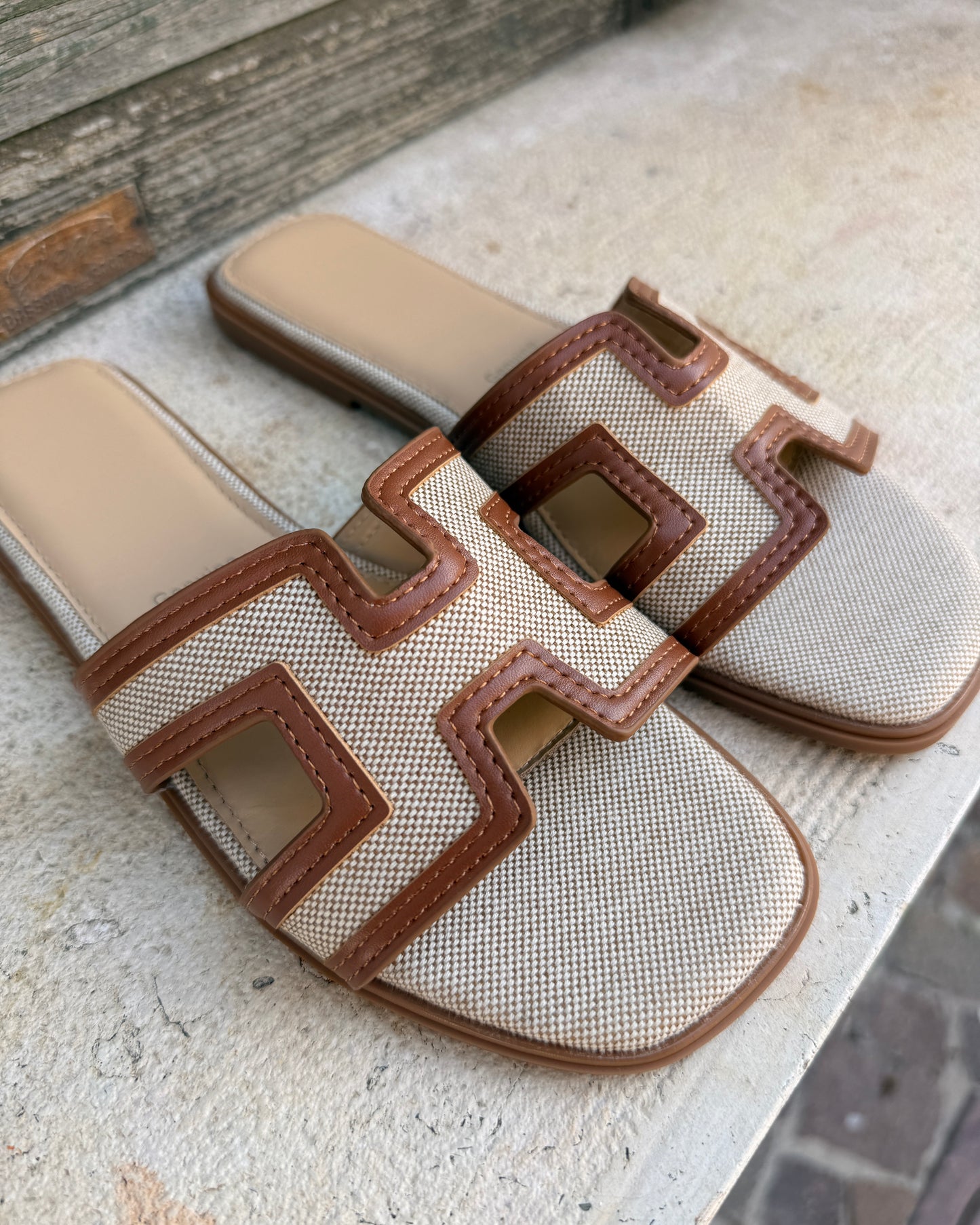 Ciabatta Fashion Bicolor Camel