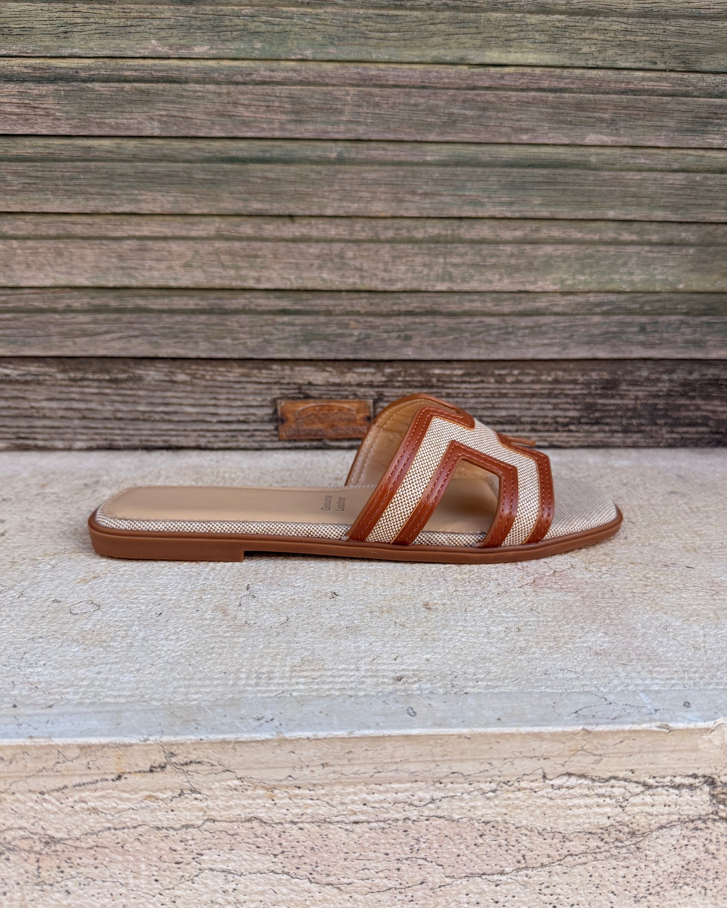 Ciabatta Fashion Bicolor Camel