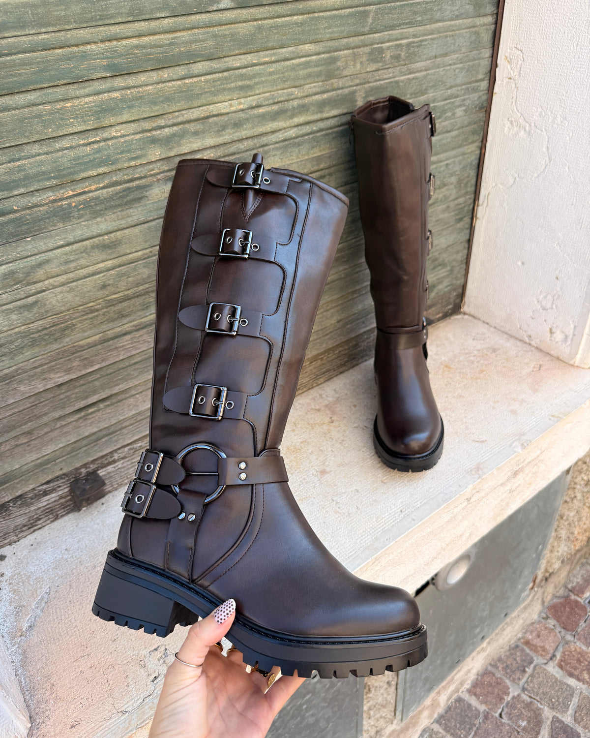 Stivale Biker Brown