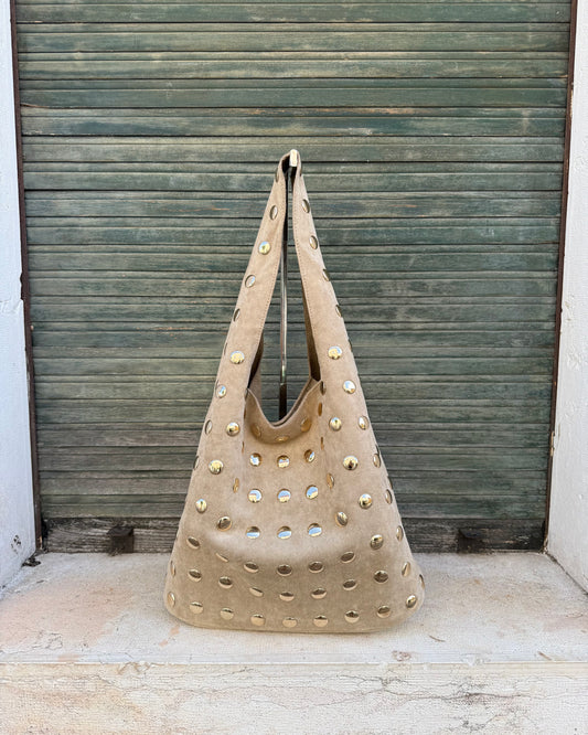Borsa Borchie Big Beige