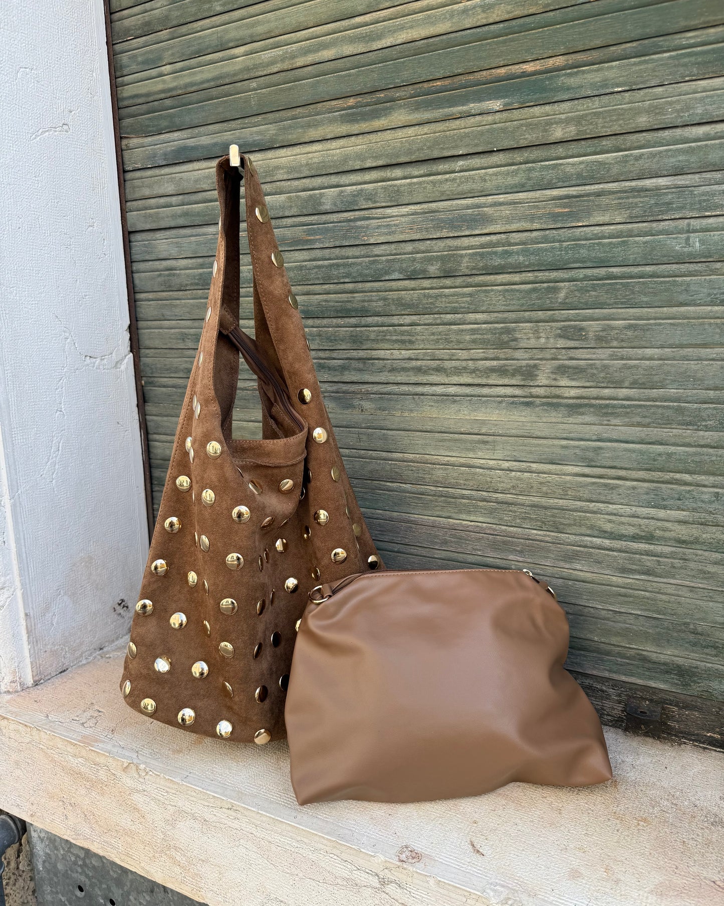 Borsa Borchie Big Khaki