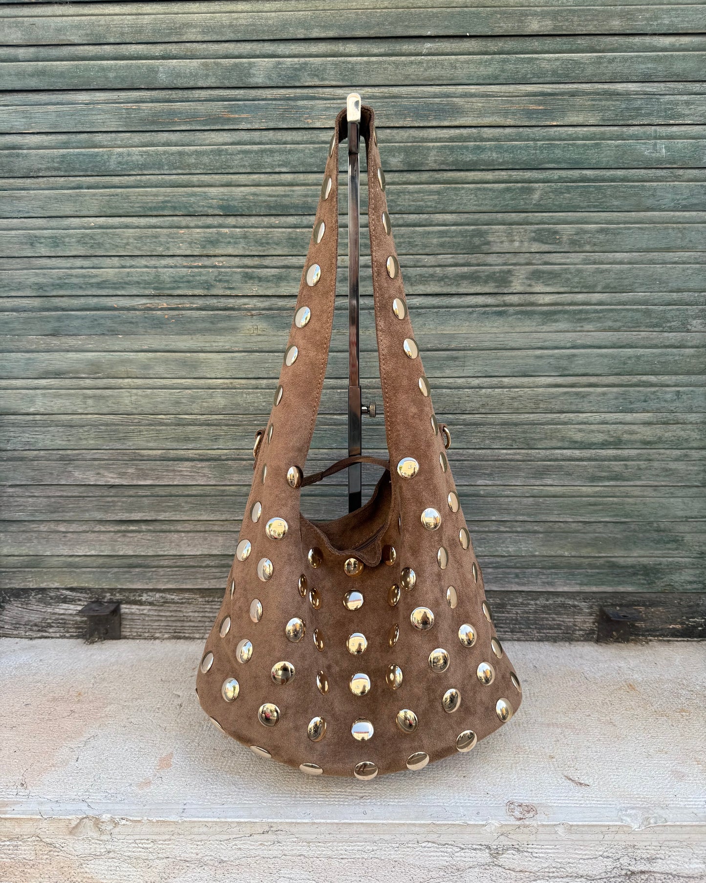 Borsa Borchie Small Khaki
