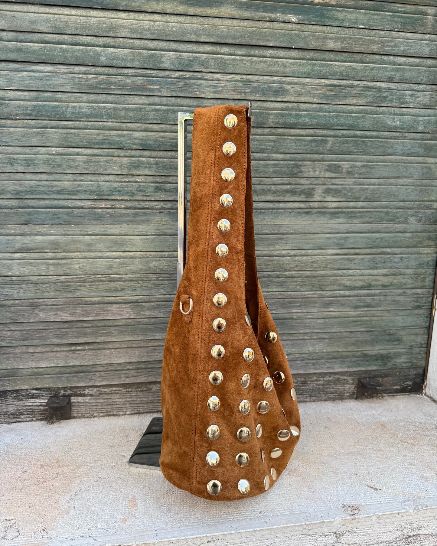 Borsa Borchie Small Camel