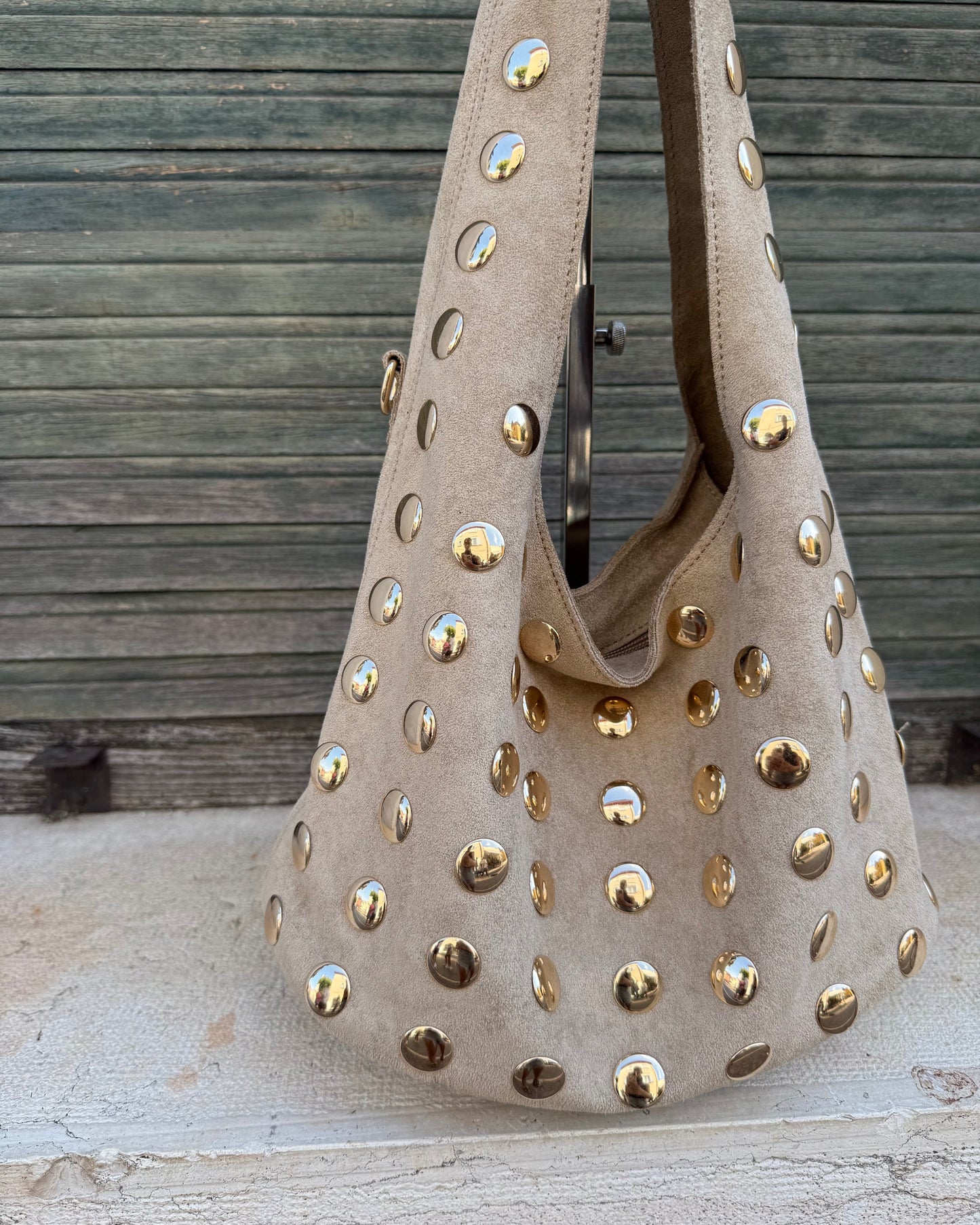 Borsa Borchie Small Beige