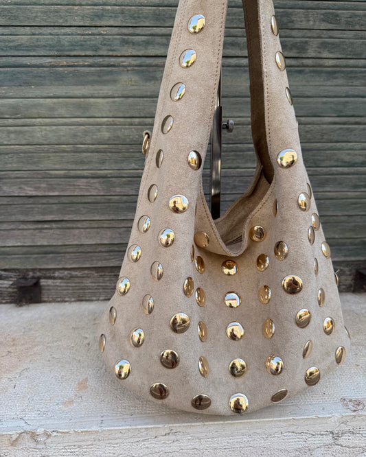 Borsa Borchie Small Beige