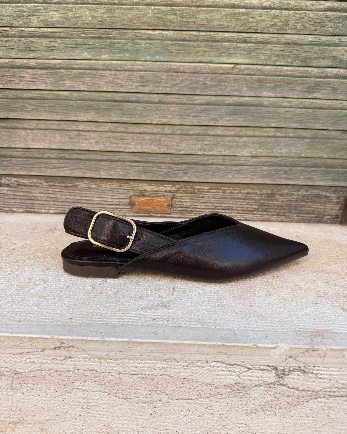 Ballerina Ambra effetto pelle Brown
