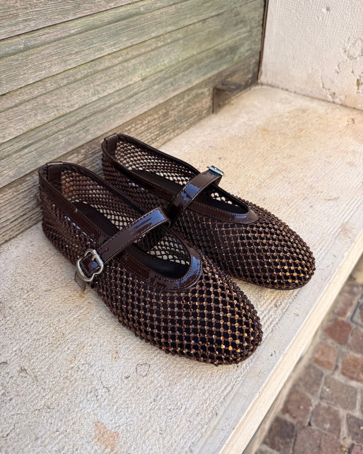 Ballerina Strass Brown