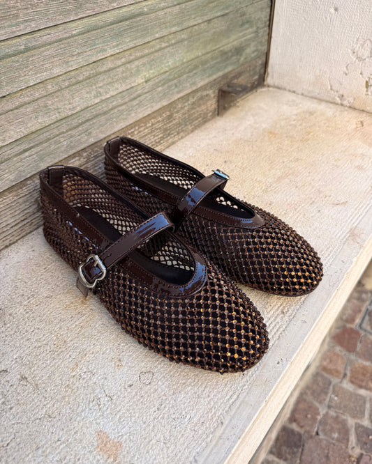 Ballerina Strass Brown