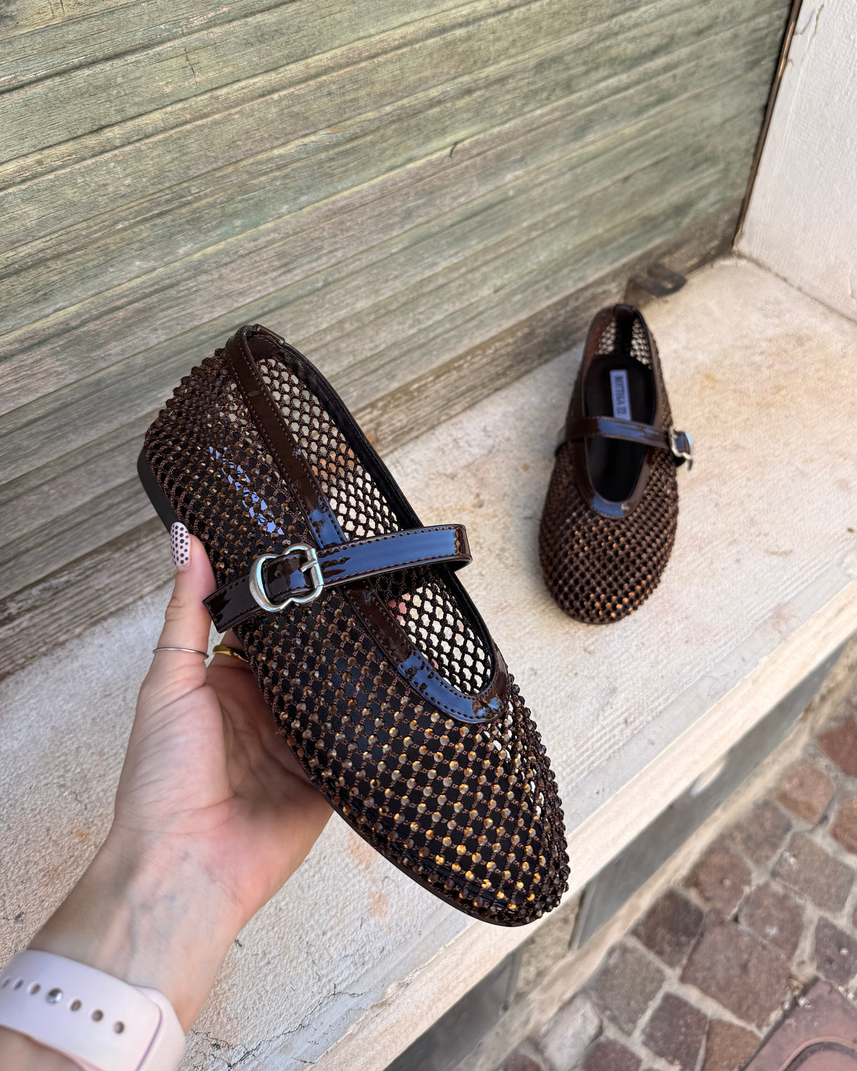 Ballerina Strass Brown