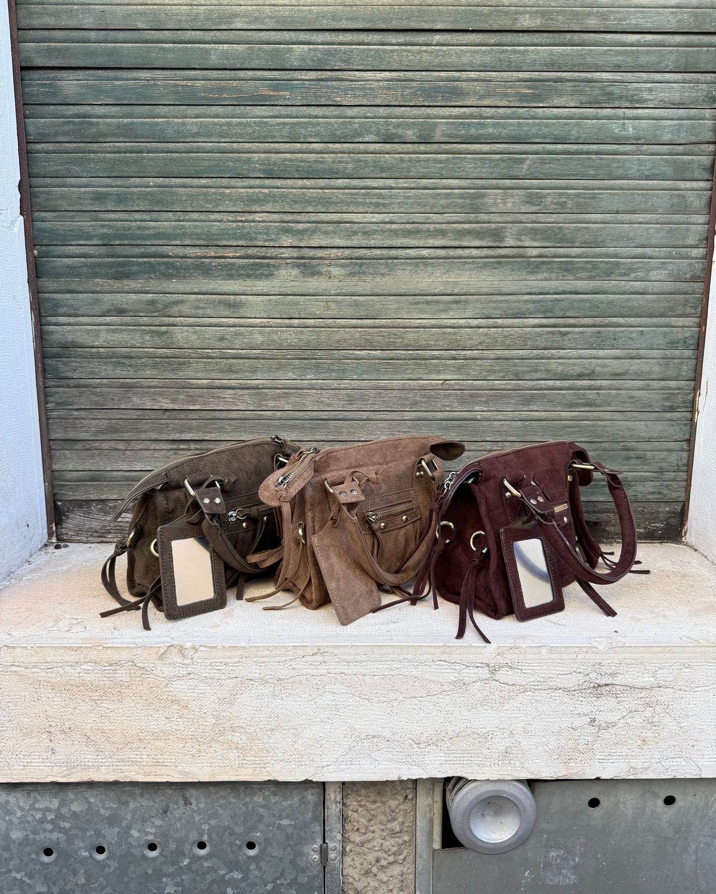 Borsa Giulia Scamosciata Beige