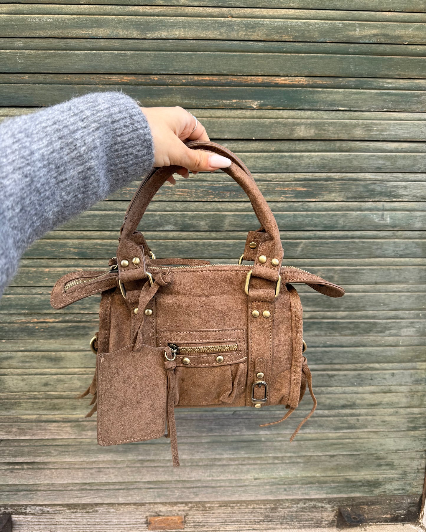 Borsa Giulia Scamosciata Beige