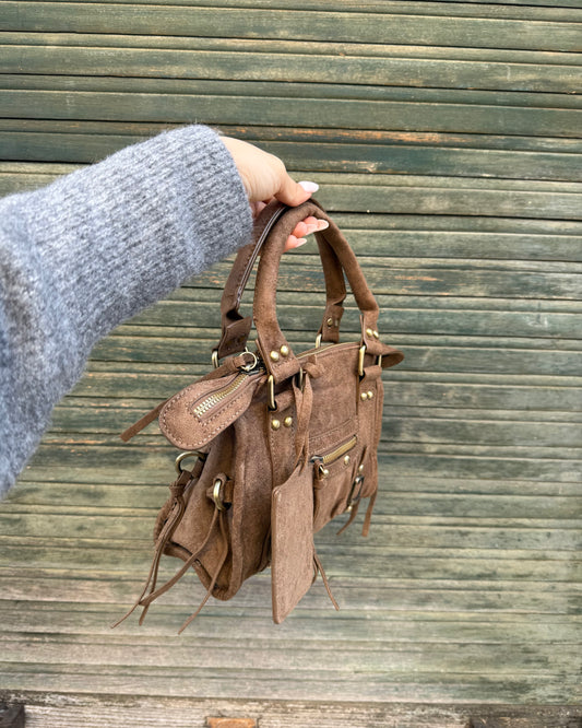 Borsa Giulia Scamosciata Beige
