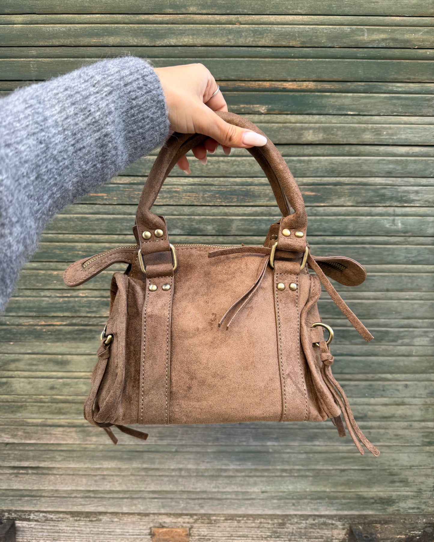 Borsa Giulia Scamosciata Beige