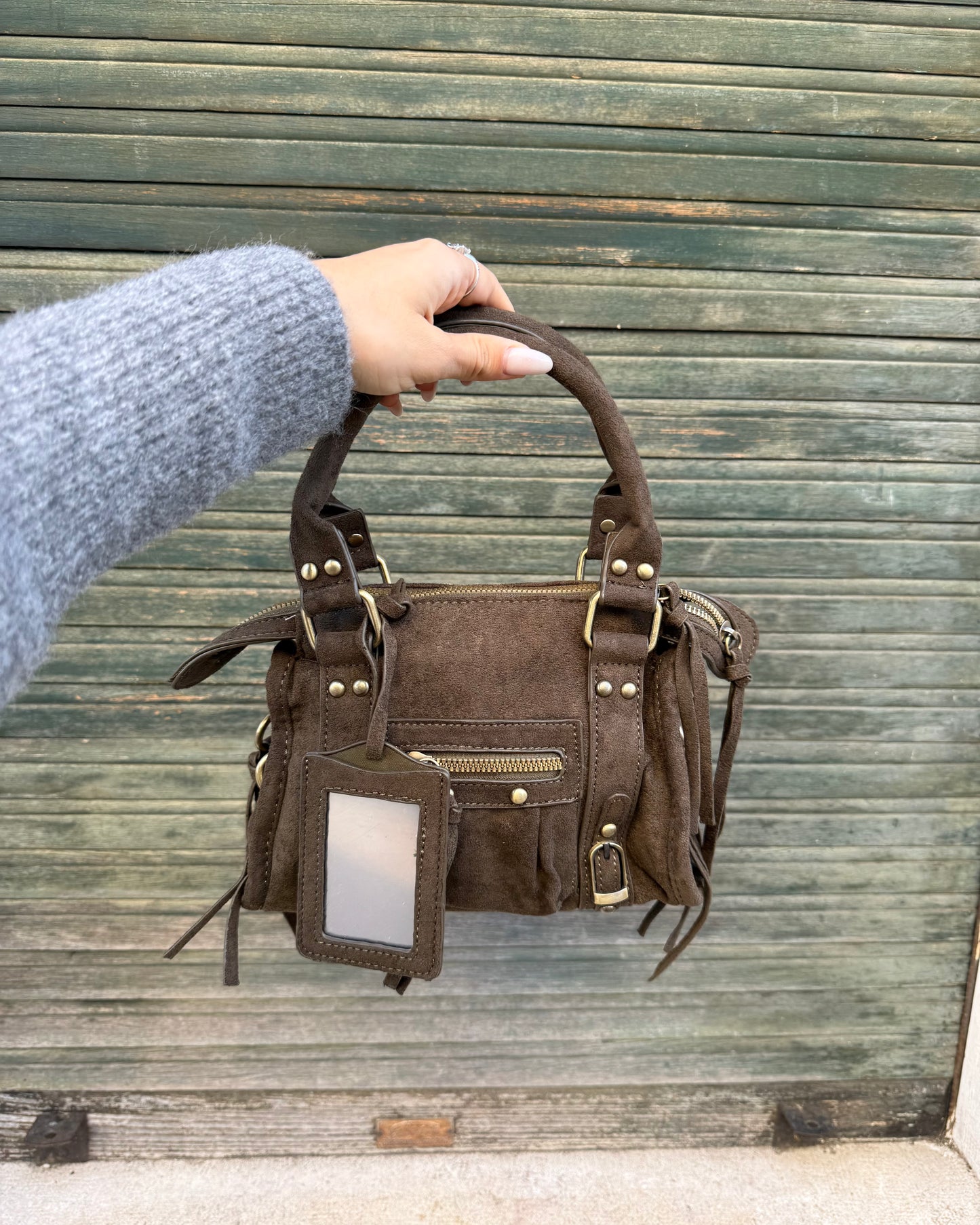 Borsa Giulia Scamosciata Verde