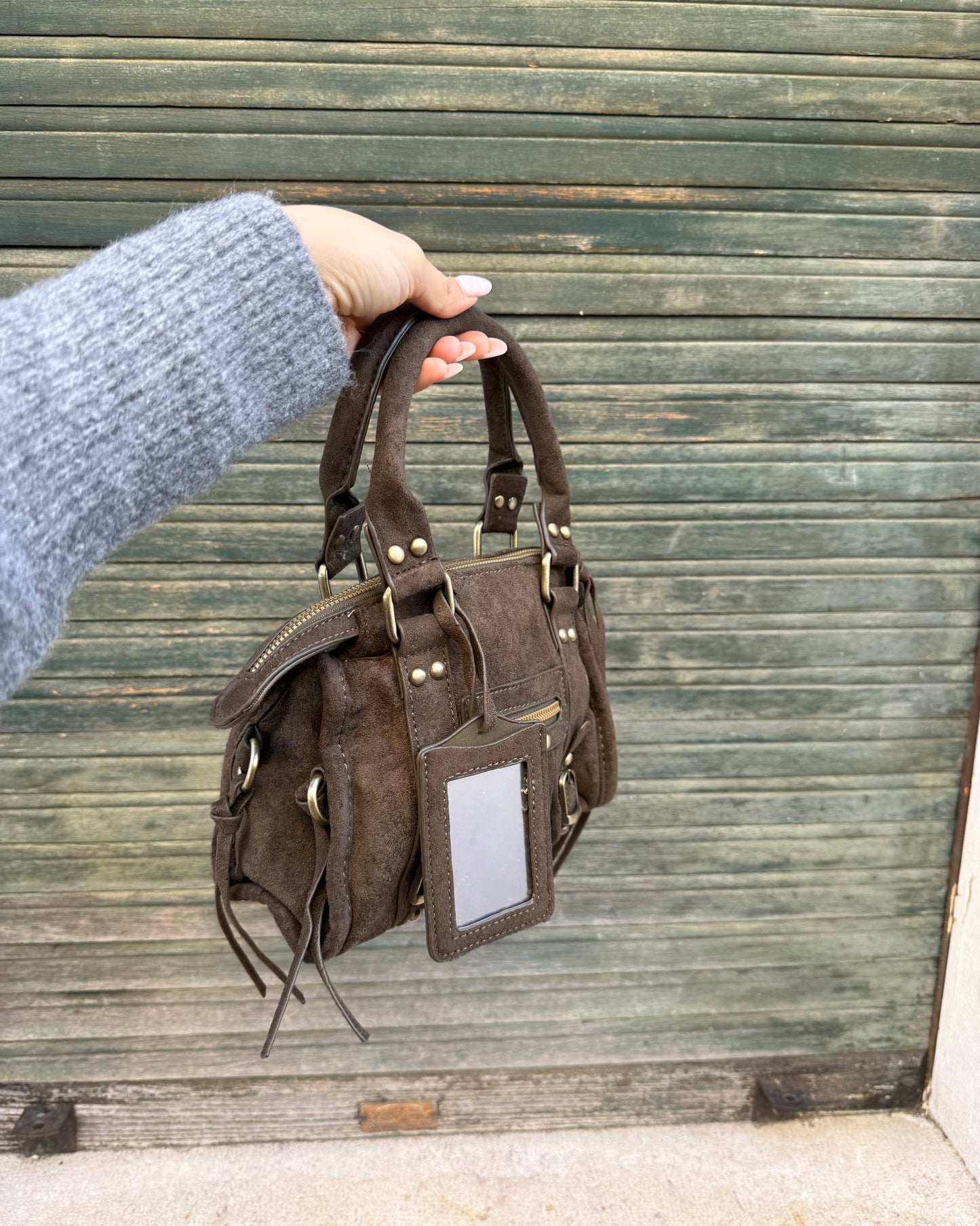Borsa Giulia Scamosciata Verde
