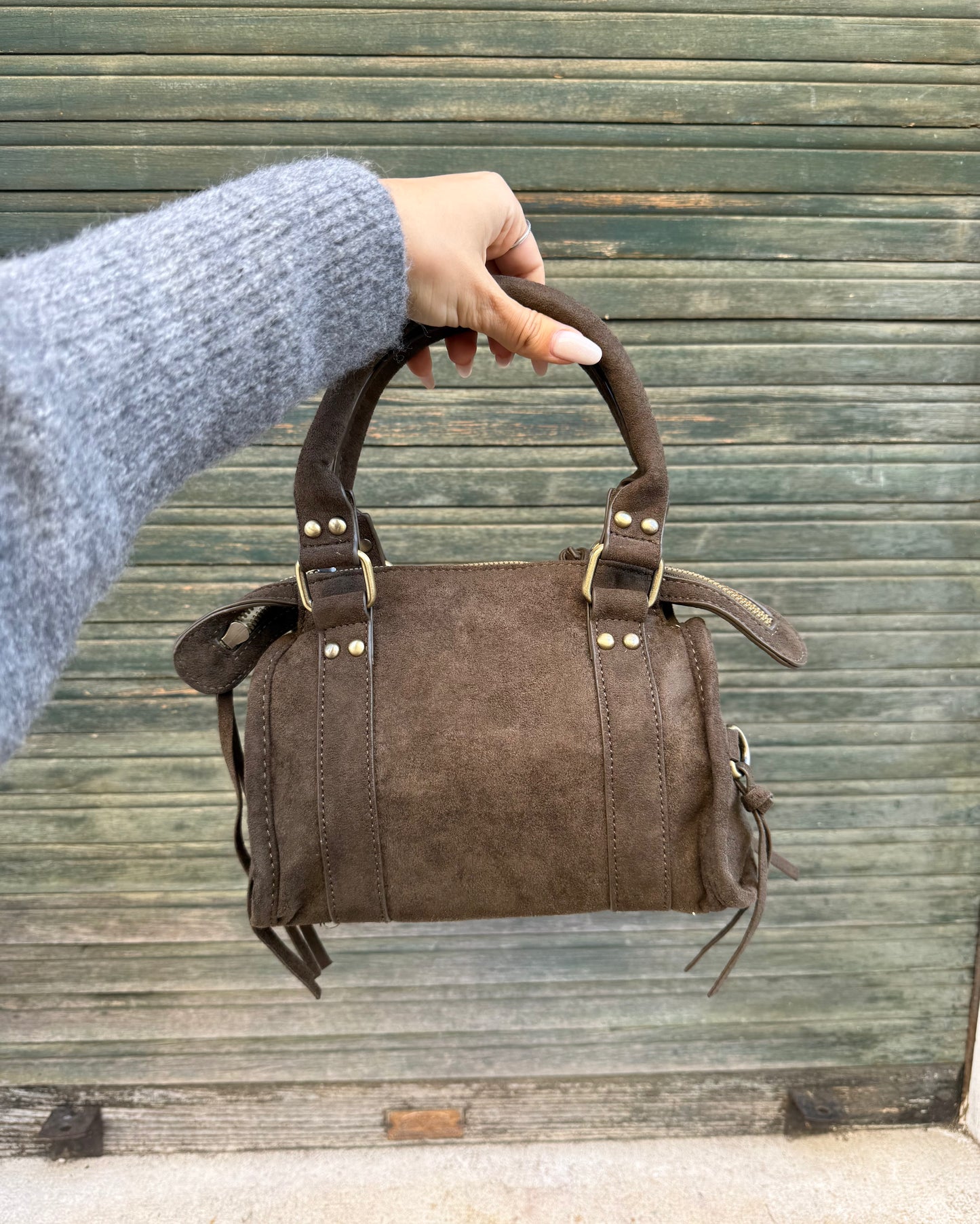 Borsa Giulia Scamosciata Verde